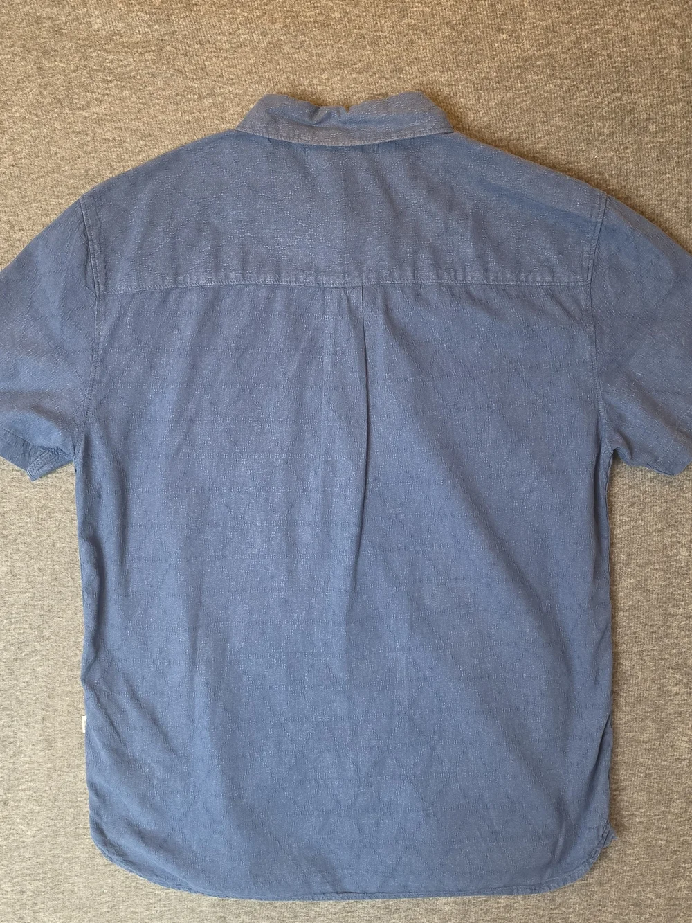 The North Face Men's Hemp Blend Short Sleeve Button-Down Shirt Medium Faded Blue